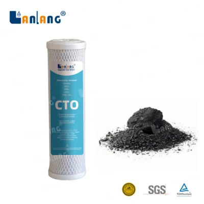 Lanlang 5 インチから 40 インチの水処理用活性炭ブロック CTO カートリッジ フィルター